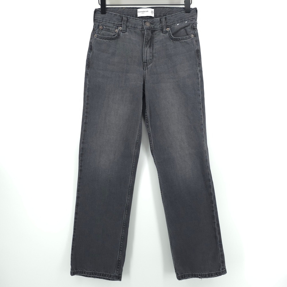 Abercrombie Kids Jeans Baggy 11/12 Regular Faded‎ Black High Rise Relaxed Skater